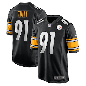 mens nike stephon tuitt black pittsburgh steelers game team